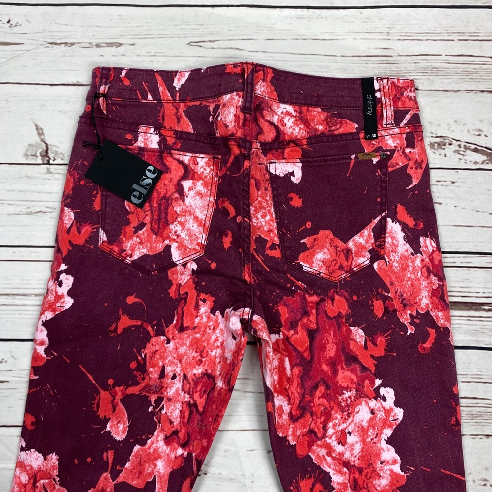 NWT Else Skinny Rose Floral Print Jeans Size 30 L